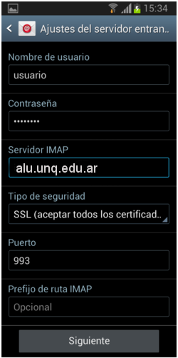 Android - Aplicación Correo Electrónico.